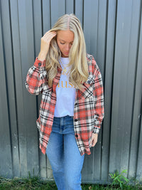 Burnt Orange Plaid Jacket