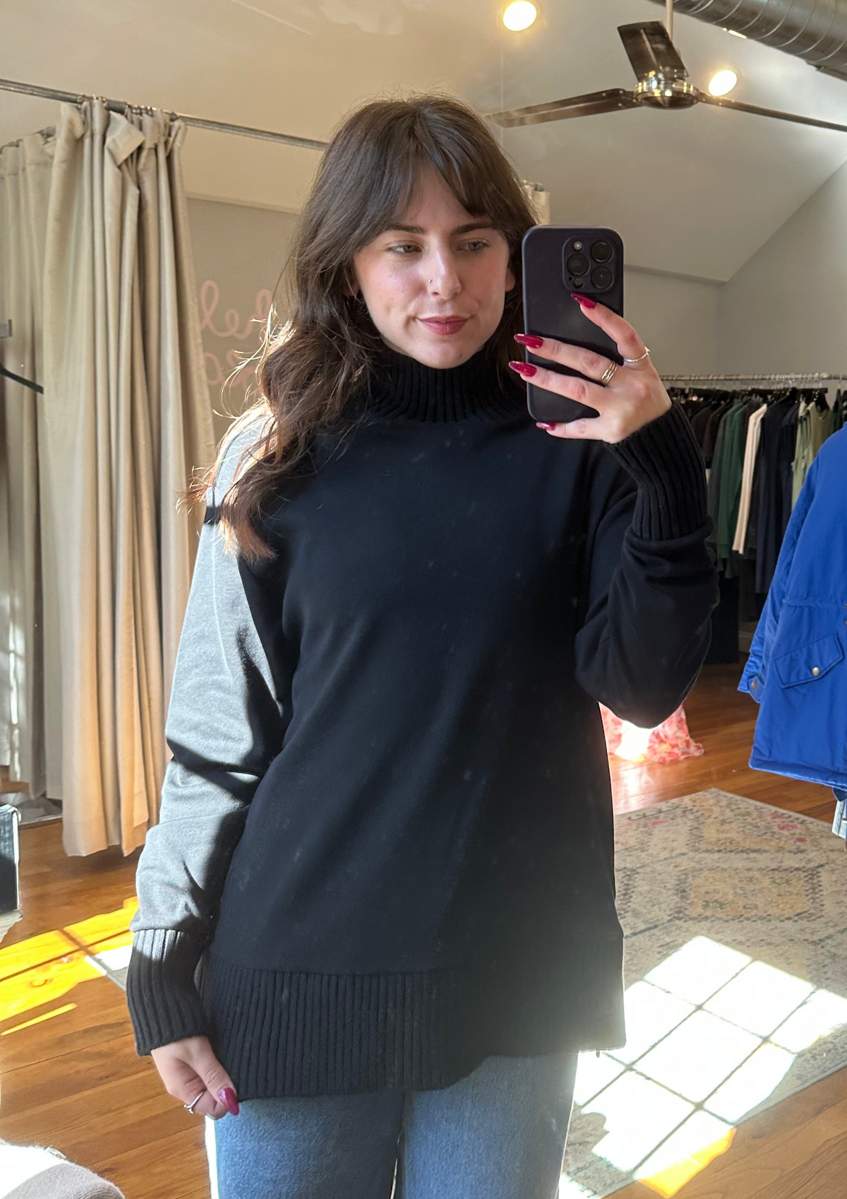 Sable Rib Sweatshirt Black