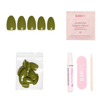 Moss Green Press-On Nails | Fall Solids | Short Oval