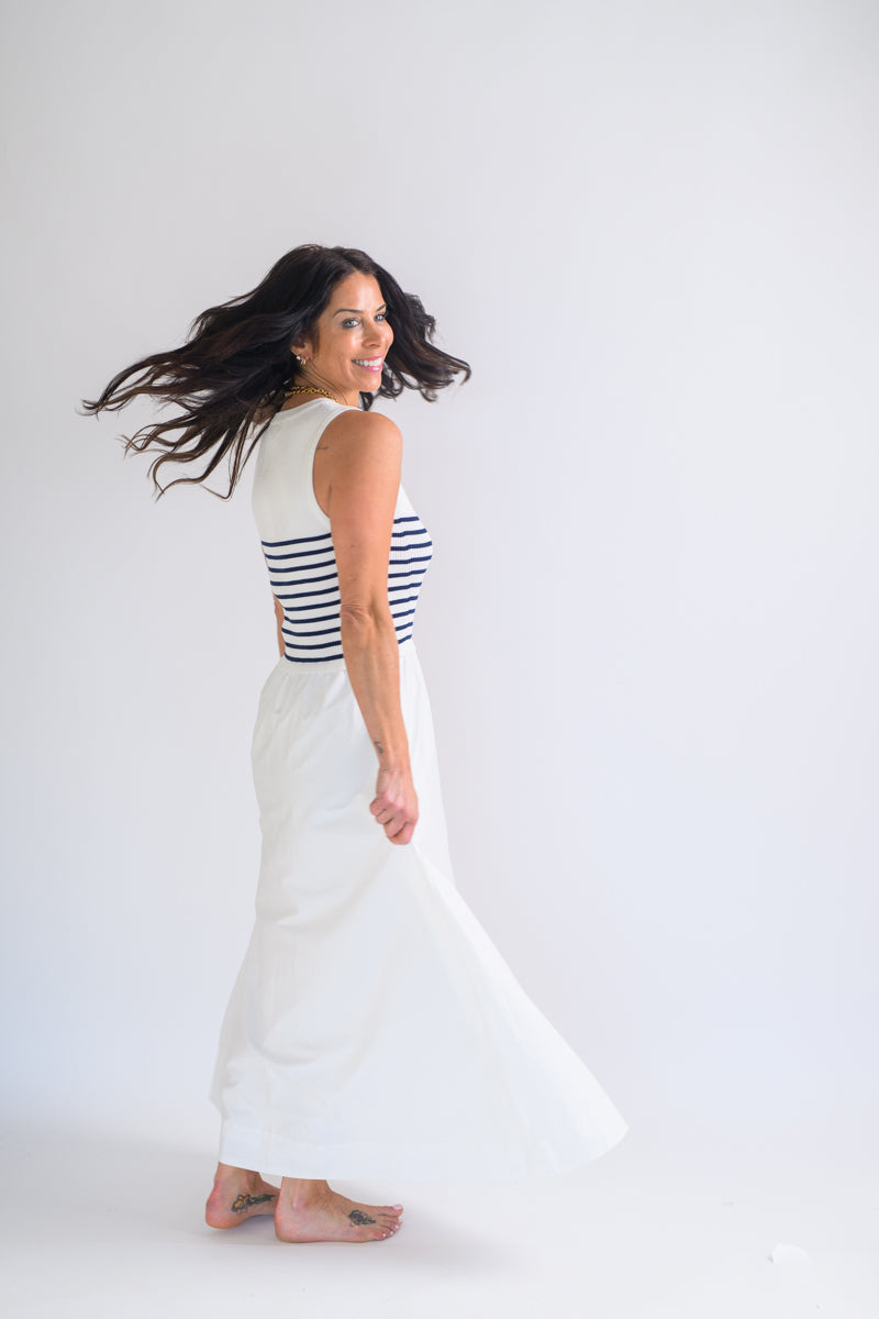 The Poplin Stripe Edit Tank Dress