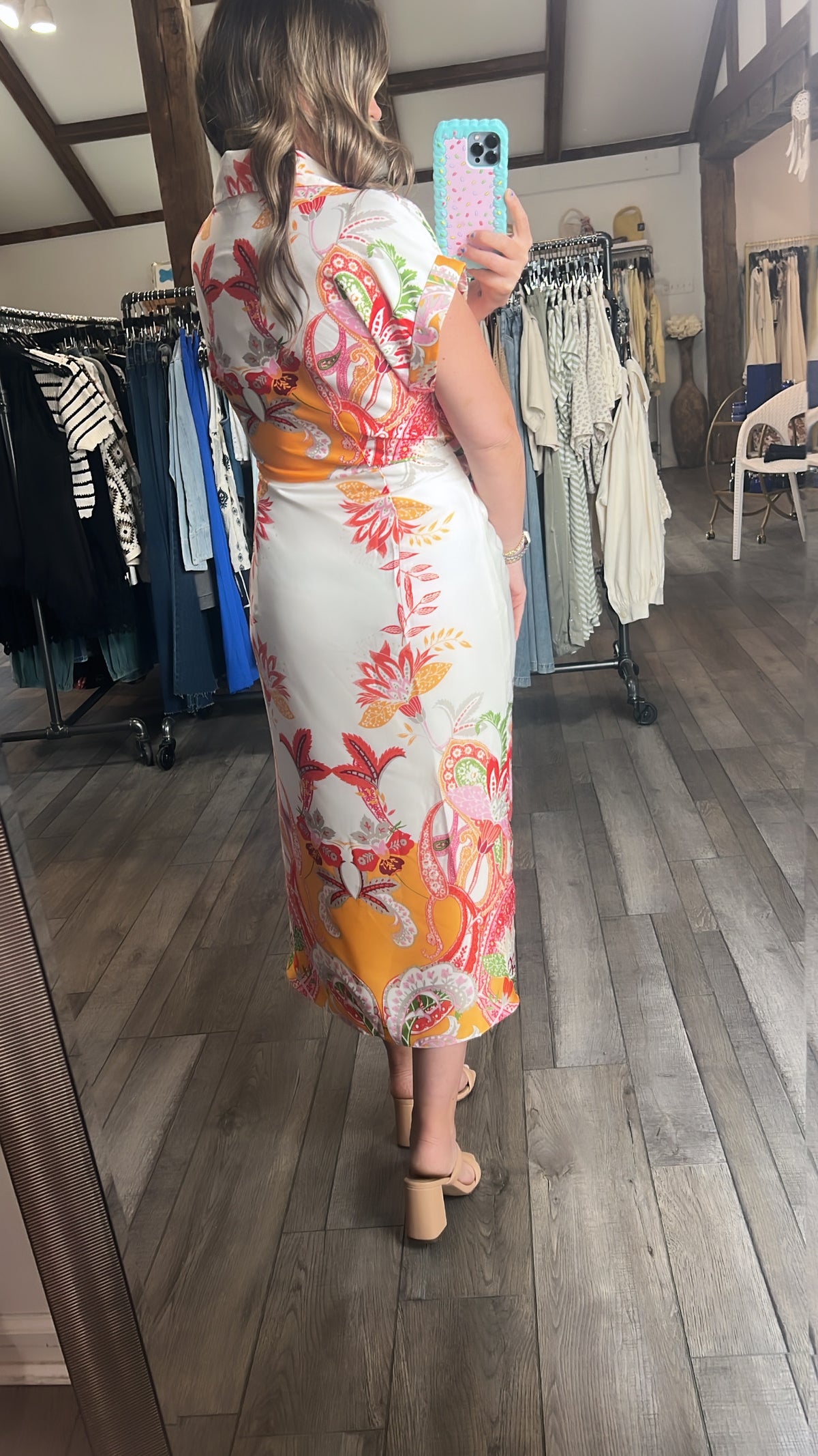 Botanical Tie Waist Dress