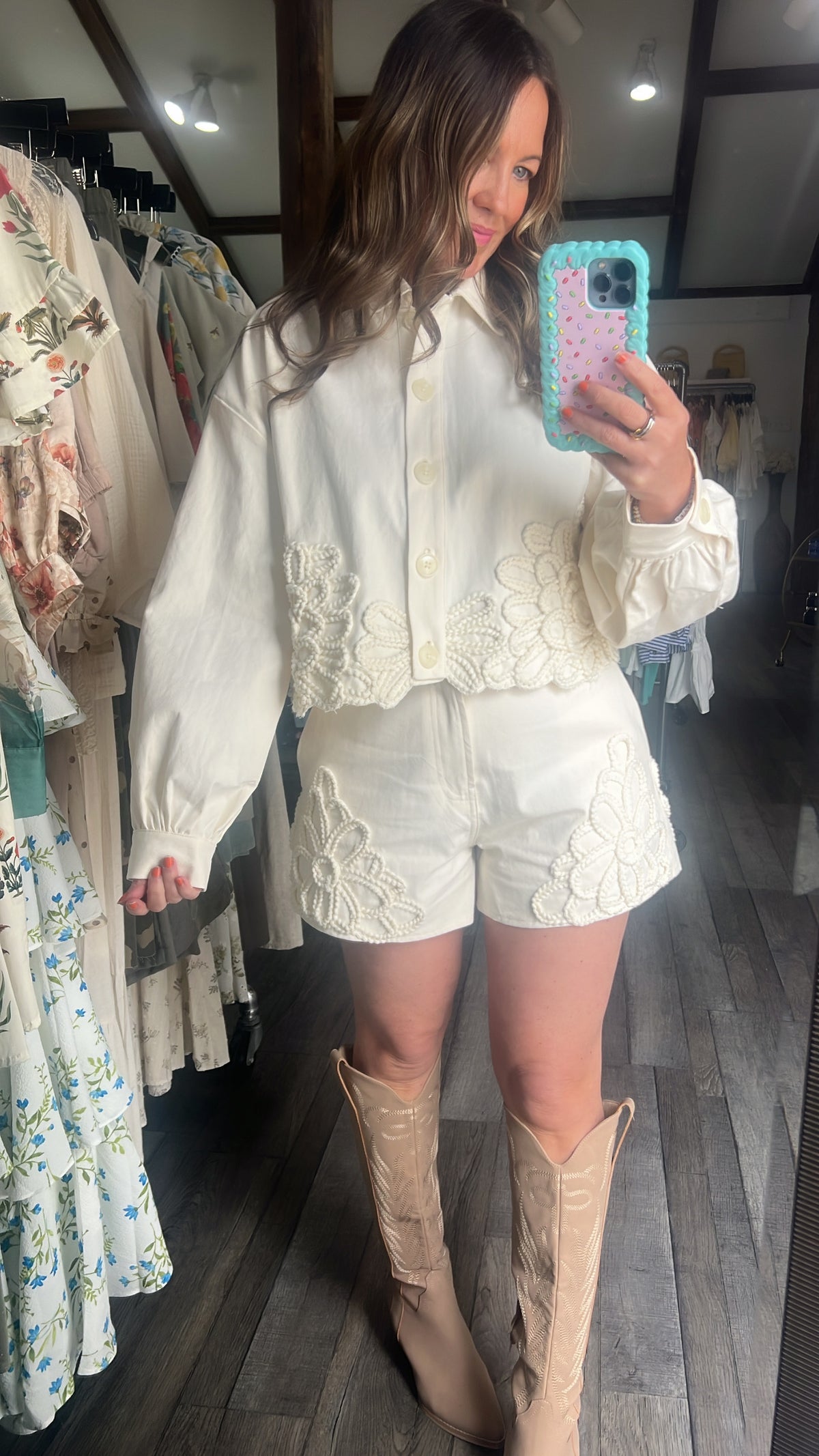 Rope Floral Shorts