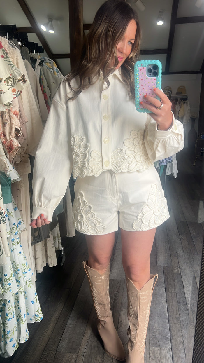 Rope Floral Shorts