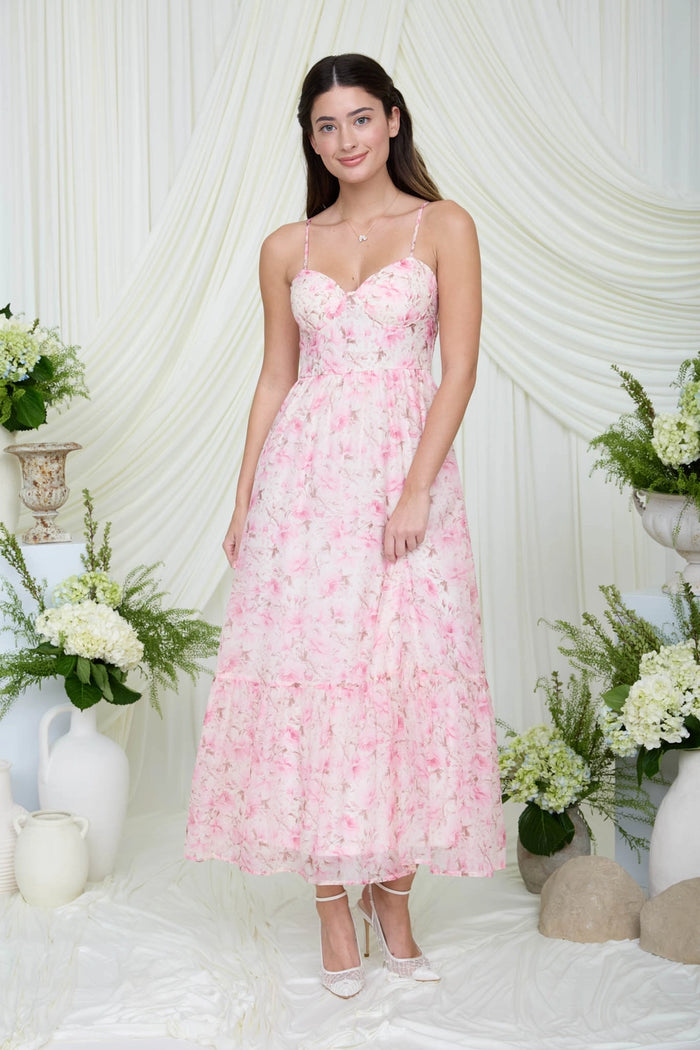 Lovergirl Petal Corset Midi Dress