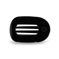 Jet Black Large Flat Round Hair Clip