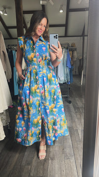Paint Me A Garden Blue Dress