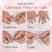 Cashmere Blue Press-On Nails | Short Squoval | Holiday Nails
