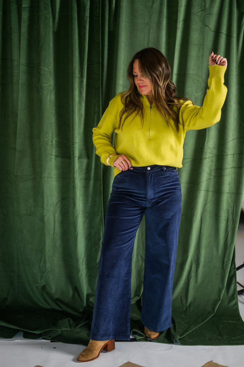 Sour Power Half Zip Turtleneck Sweater