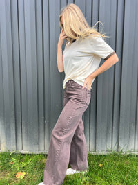 Vintage Brown Relaxed Wide Leg