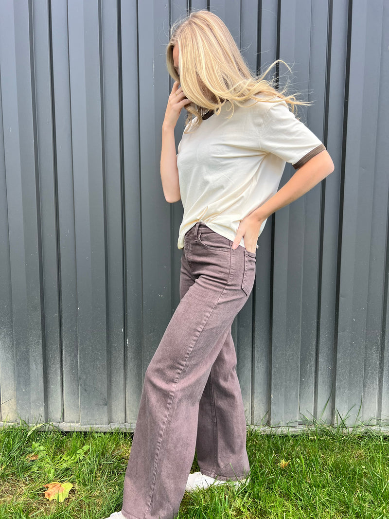 Vintage Brown Relaxed Wide Leg