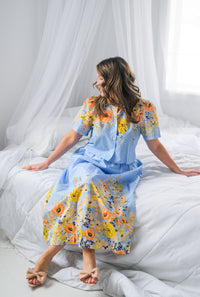 Sky Petal Charm Skirt & Shirt Set