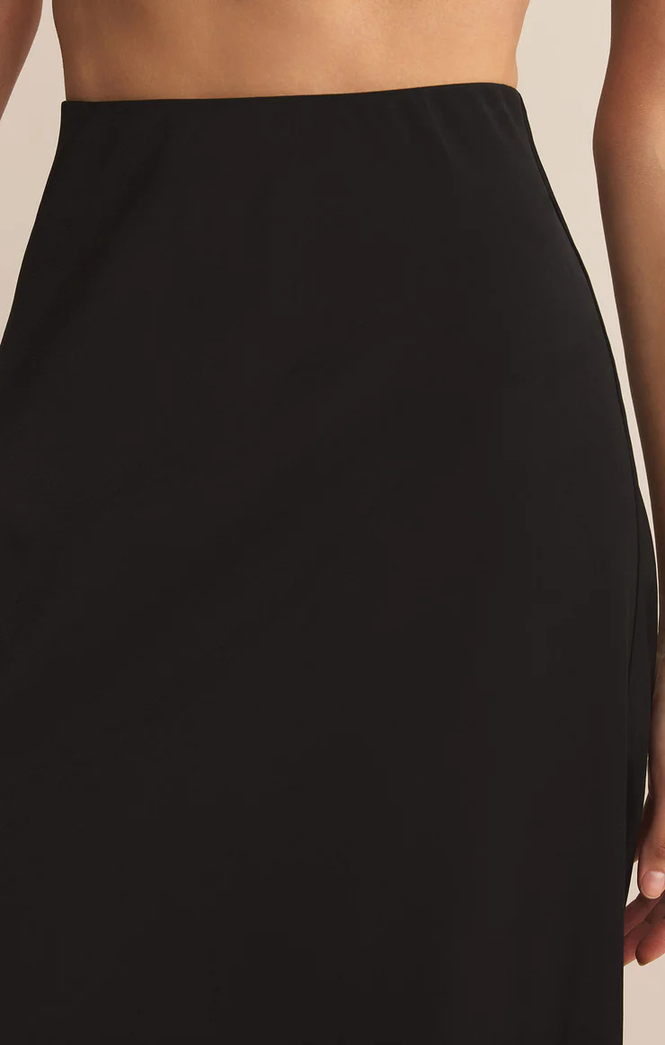 Izabel Luxe Satin Skirt Black