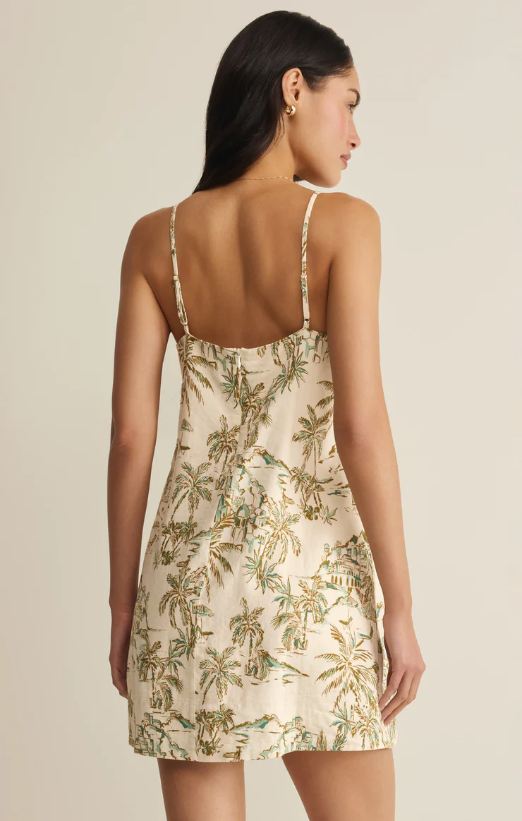 Maude Tiki Tide Mini Dress Island Coconut