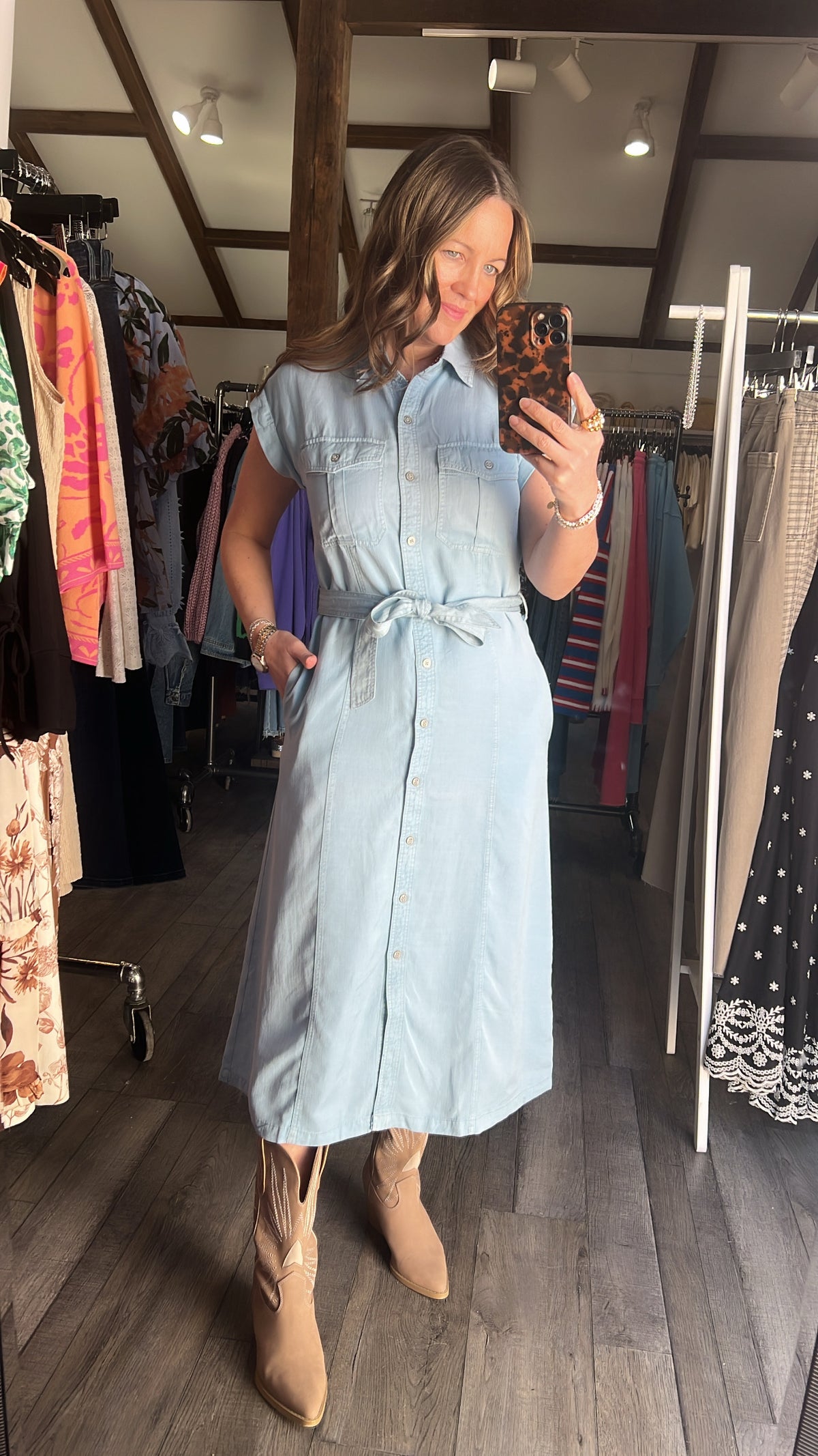 Tracey Tencel Tie Midi Dress