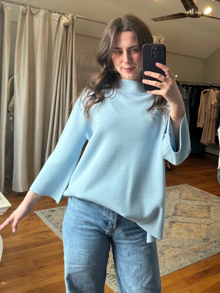 Blue Skies Mock Sweater