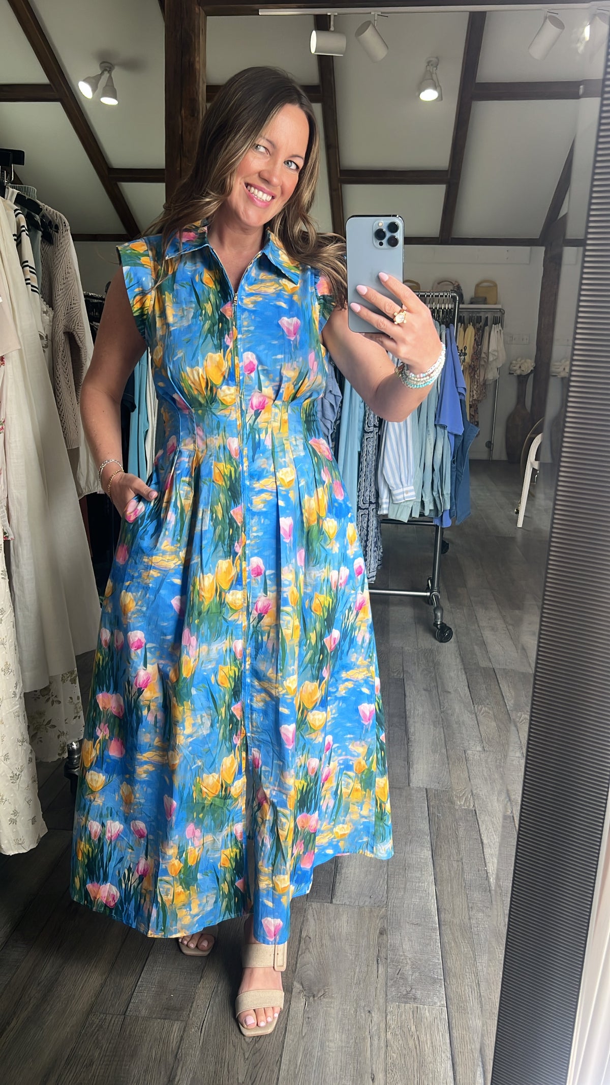 Paint Me A Garden Blue Dress