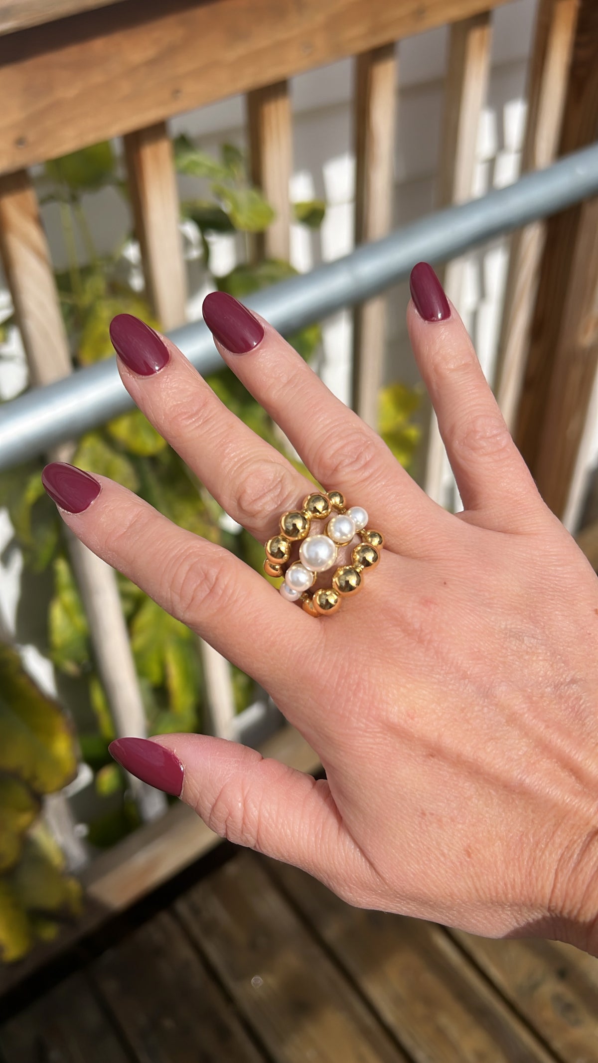 Berry Maroon Press On Nails - Short Round