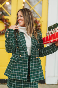 Green Tweed Blazer