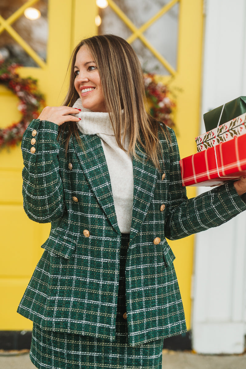 Green Tweed Blazer