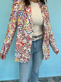 Paisley Print Blazer