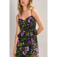 Farrah Falling Back Lurex Ruffled Dress