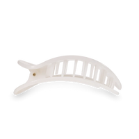 Coconut White Medium Flat Round Hair Clip