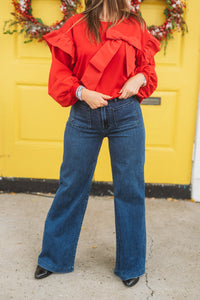 Red So Fabulous Bow Sweater