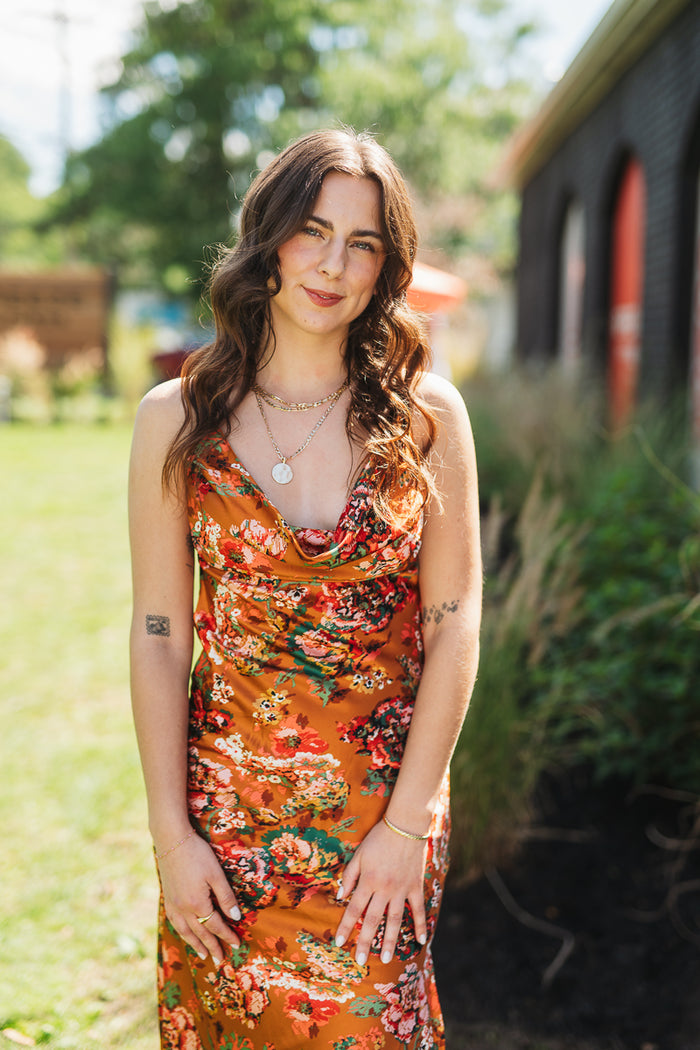 Three Layer Chain & Disc Necklace Gold