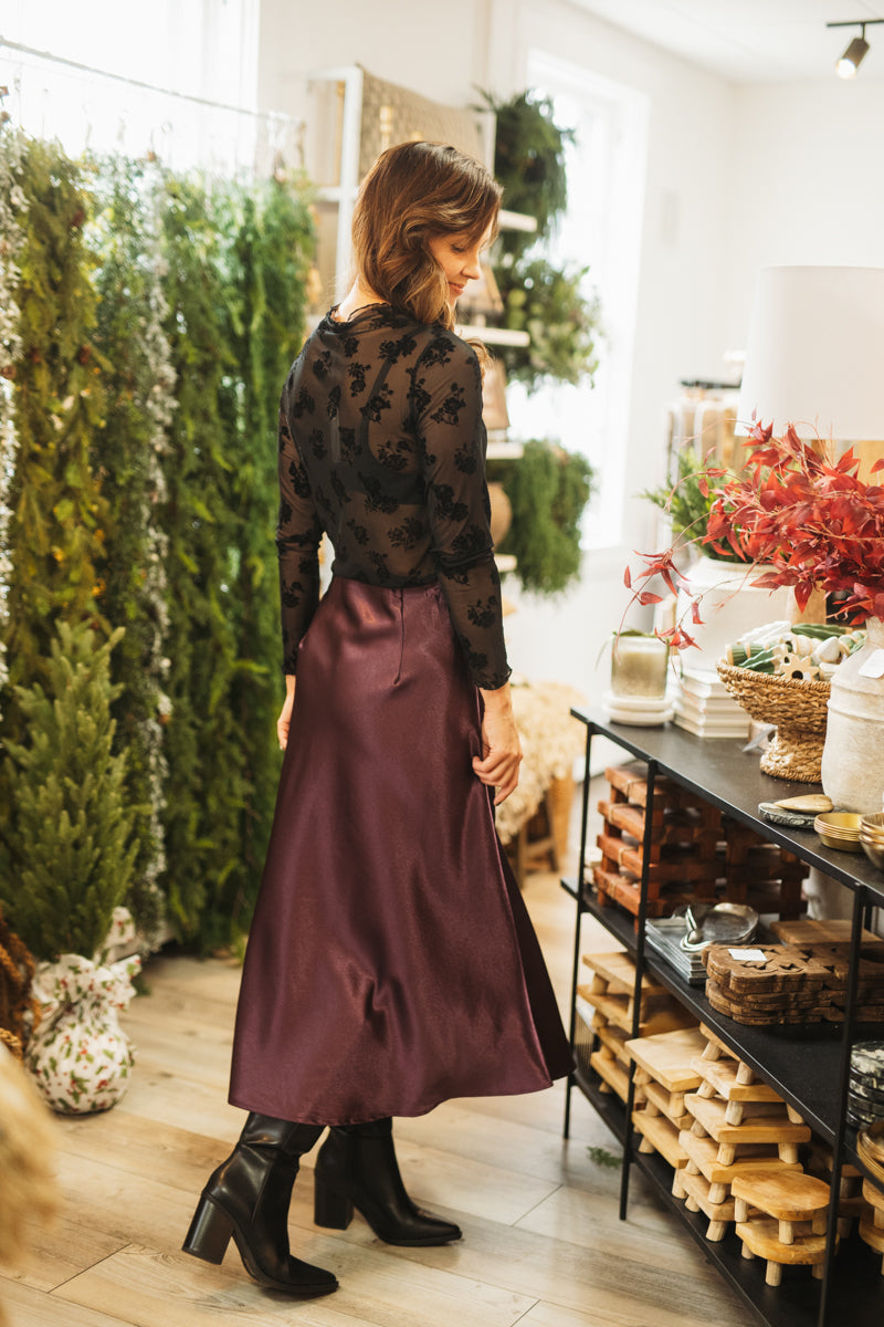 Dark Purple Shining Skirt