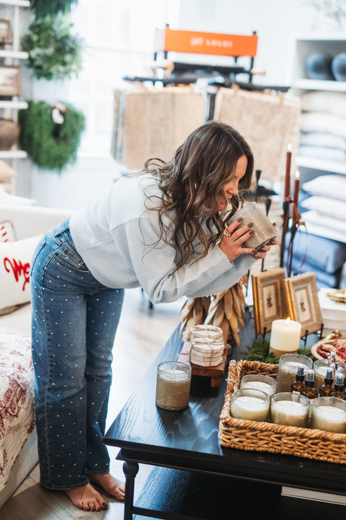 Rhinestone High Rise Vintage Straight Jean