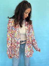 Paisley Print Blazer