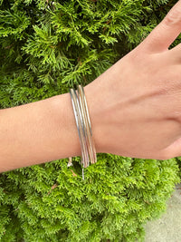 Twist Chain & Metal Cuff Bracelet