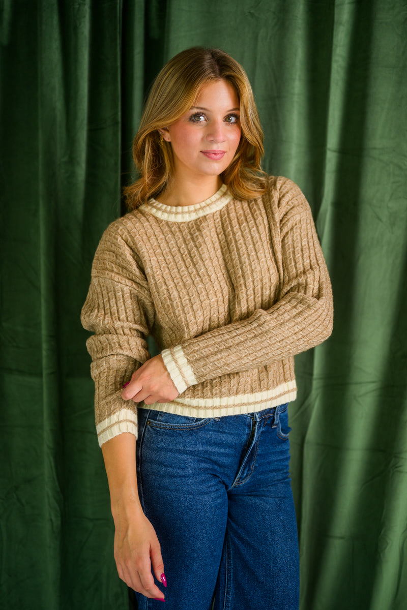 Cream Delight Cable Knit Sweater
