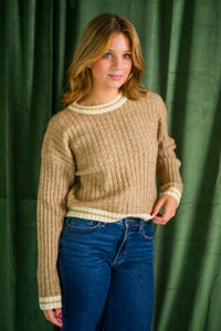 Cream Delight Cable Knit Sweater