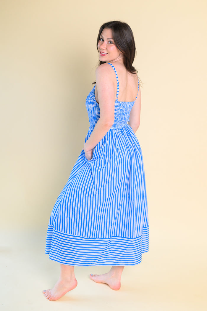 Coastal Getaway Smock Stripe Dress