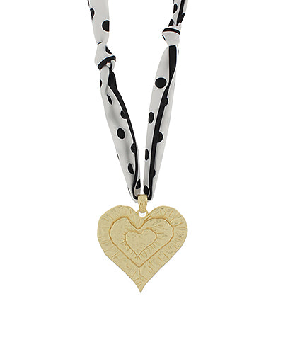 Holly Heart Scarf Necklace