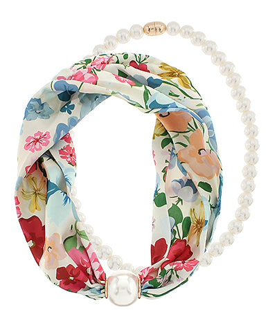 Double Take Pearl Scarf Floral