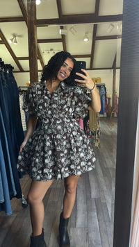 Café Floral Eyelet Dress