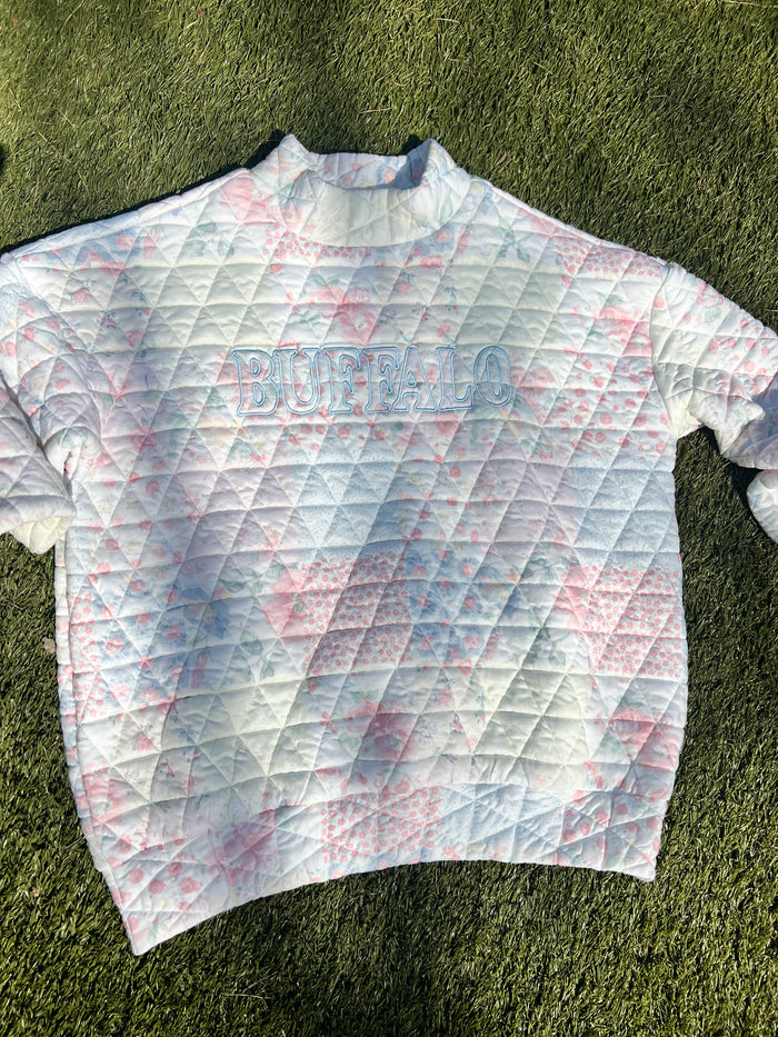 Buffalo Custom Coquette Embroidery Crew Neck