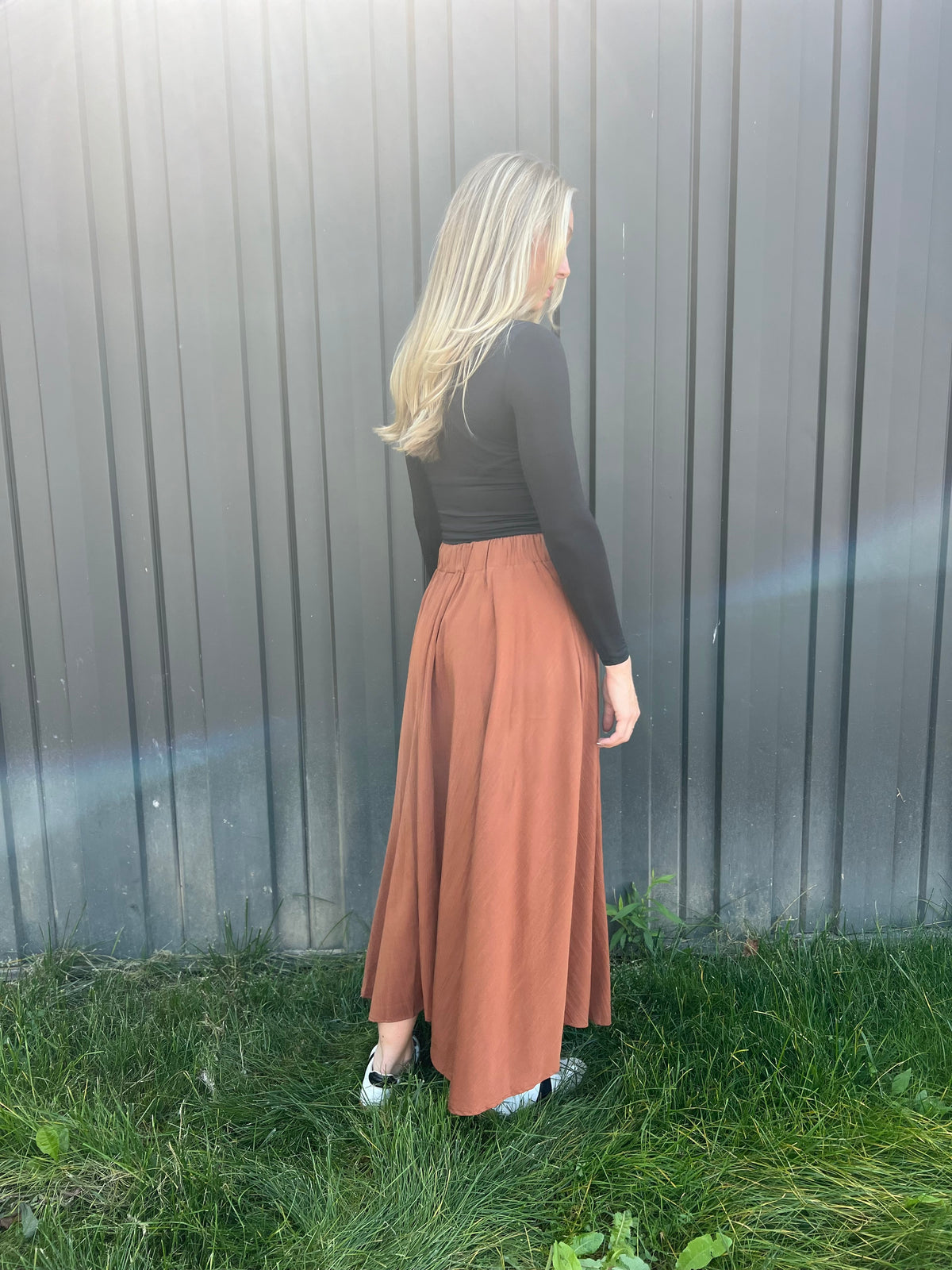 Brenda Brown Midi Skirt