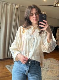 Soft Botanical Button Blouse