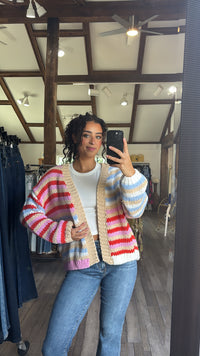 Melanie Multi Stripe Cardigan