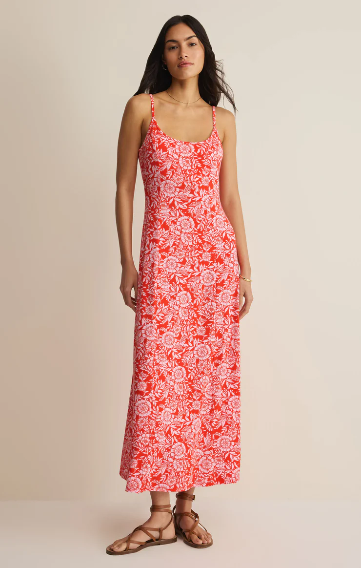 Charisma Ona Floral Midi Dress Lychee