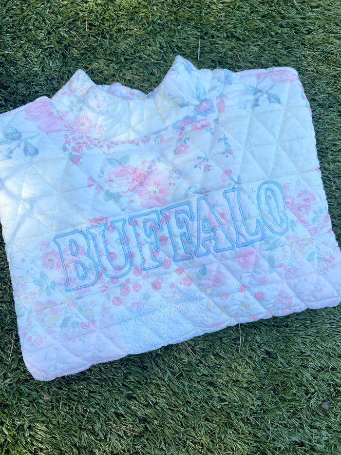 Buffalo Custom Coquette Embroidery Crew Neck