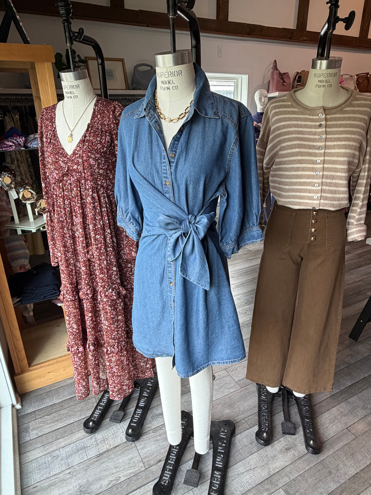 Tied in Blue Denim Dress