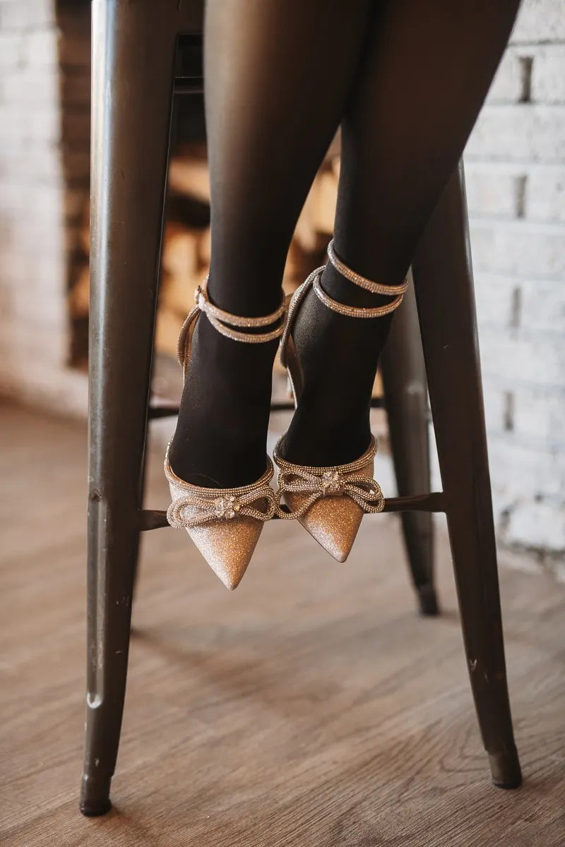 Elope Heel-Gold Glitter