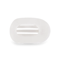 Coconut White Small Flat Round Hair Clip