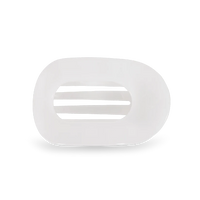 Coconut White Medium Flat Round Hair Clip