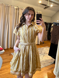 Daisy Dress Vintage Gold