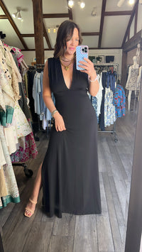 Demi Deep V-Neck Maxi Dress